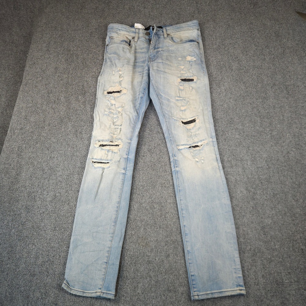 Jordan Craig Legacy Edition Sean Light Wash Distressed Slim Jeans Mens 32x32
